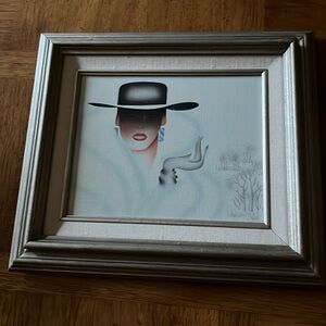 Four pictures and canvas